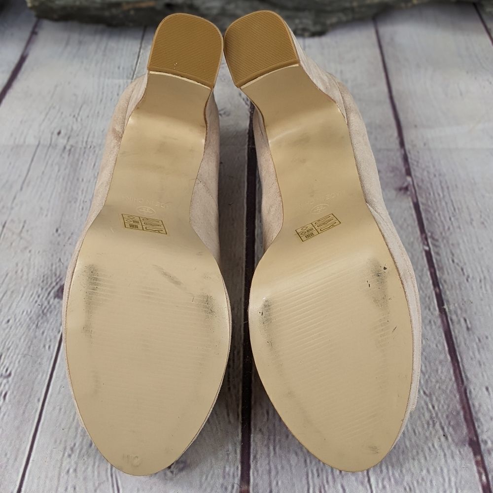 Truffle Collection Peep Toe Platform Block Heelpu… - image 6